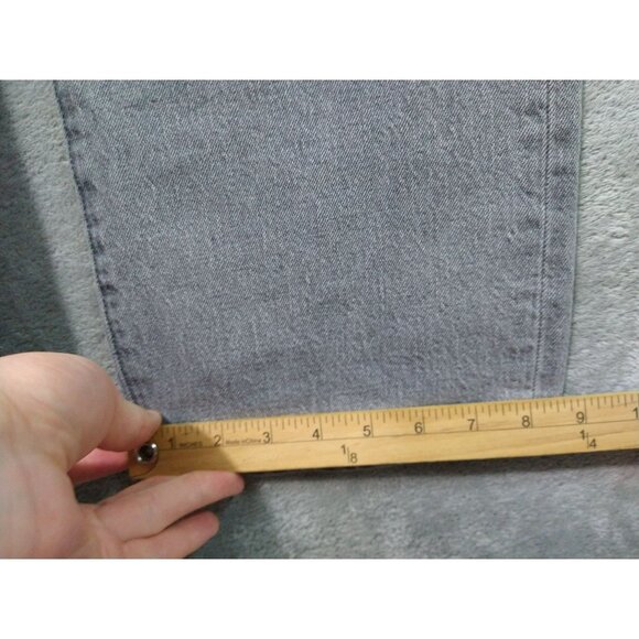 Levis Jeans Mens 40x30 Faded Black Denim 501xx Button Fly Straight Leg Grunge - Picture 6 of 9